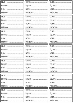 Etiquettes bouteilles Sporti France 062757