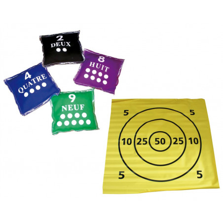 Kit découverte cible 1m x 1m + lot de 10 sachets numérotés Sporti France 099260