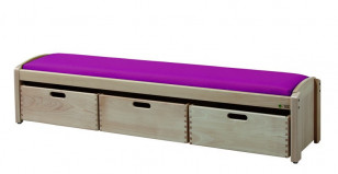 Banc simple et ses 3 casiers à roulettes WIKI CAT KB026