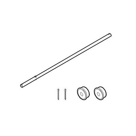 Axe + bouchons roues arrières Viking Winther 50527