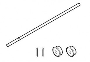Axe + bouchons roues arrières Viking Winther 50515
