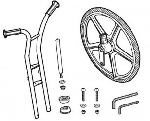 Fourche + roue avant Penny Farthing Winther
