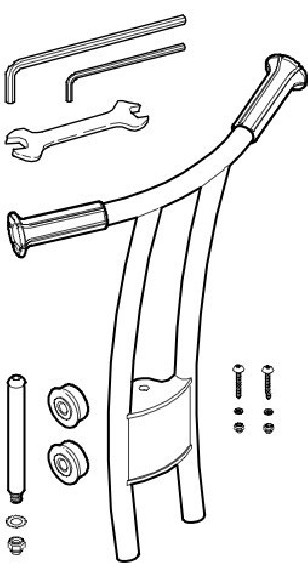 Fourche + axe + bagues Circleline Winther 50449