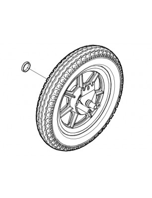 Roue arrière droite + tambour de frein Turtle Kiddy Bus Winther