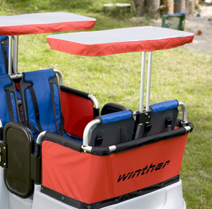 313.24 - Canopy 2 ennfants Turtle Kiddy Bus Winther