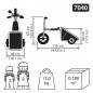 Tricycle remorque 3/8 ans RABO 7040