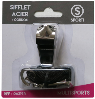 Sifflet acier + cordon