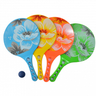 Jeu de 2 raquettes Beach ball Sporti France 099072