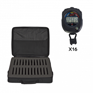 Kit 16 Chronomètre 1 ligne DT1 + Mallette Sporti France 024132