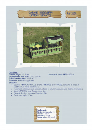 Cabane Mississipi Terrasse Filou 2926FILOU