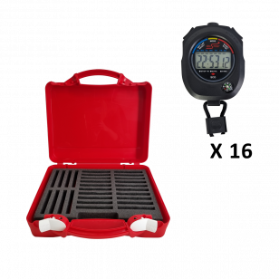 Kit 16 Chronomètre SCO 1 ligne 6 digits + Mallette rigide