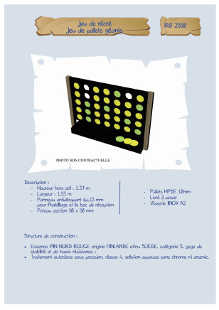 Jeu de palets géants LA2950