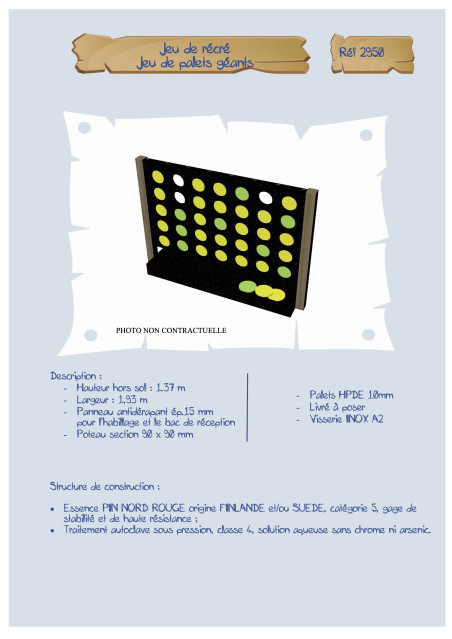 Jeu de palets géants LA2950