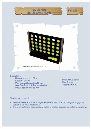 Jeu de palets géants LA2950