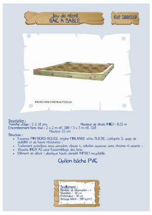Bac à sable LA500/510