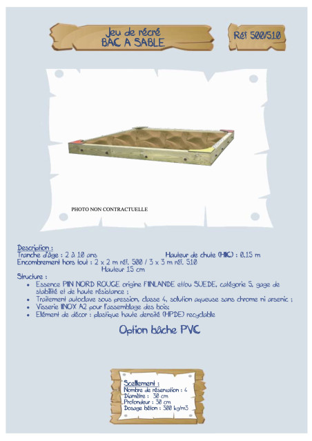 Bac à sable LA500/510