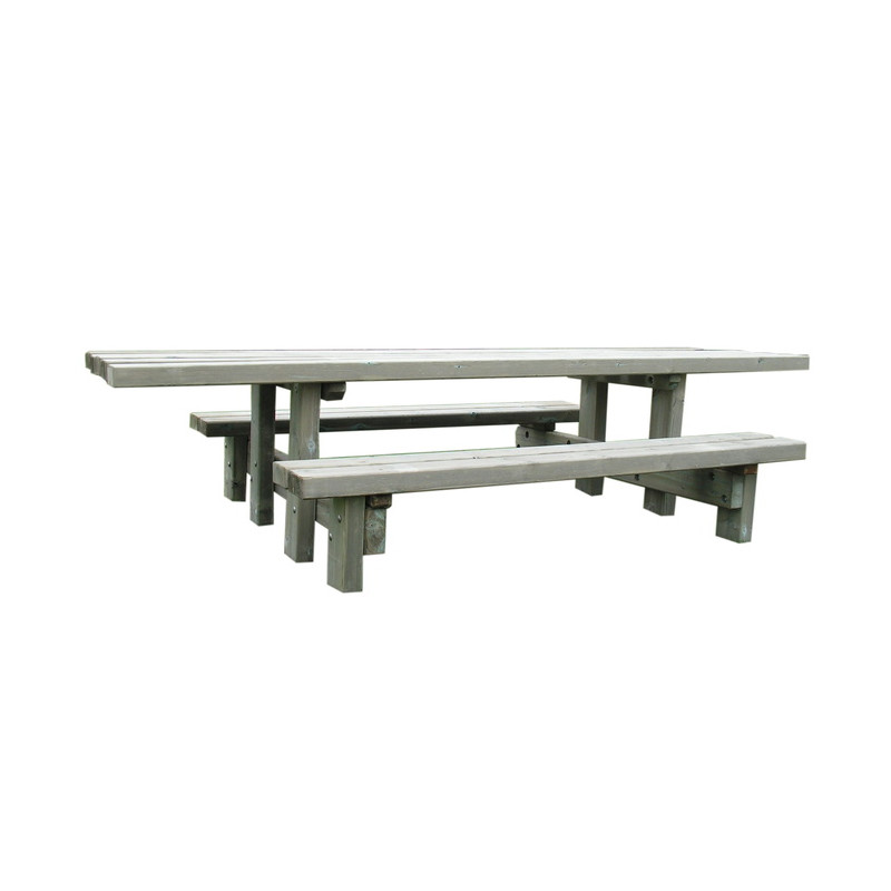 Table-banc Rustique 3 M PMR assise 43 cm LA9306