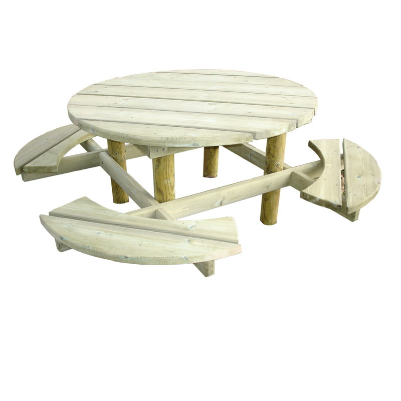 Table-banc ronde Groseille assise 42 cm LA9011