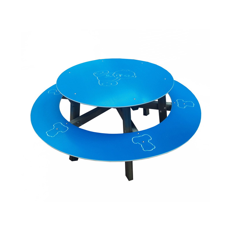 Table-banc ronde Ourson assise 45 cm LA4202NP Table-banc ronde Ourson assise 45 cm LA4202NP