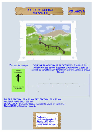 Poutres d'équilibre Kid & Fit LA3400S Loisirs Aménagements - Educ' Loisirs