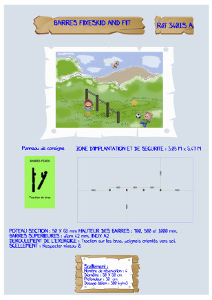 Barres fixes Kid & Fit 4/11 ans LA3401S