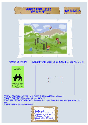 Barres parallèles Kid & Fit LA3402S Loisirs Aménagements - Educ' Loisirs