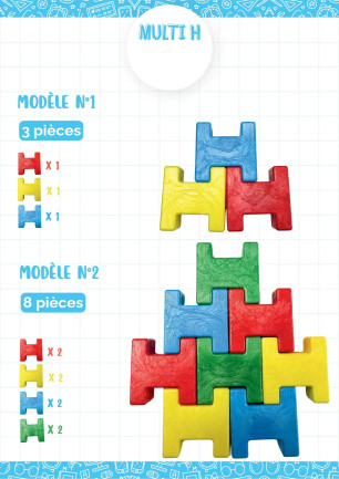 MULTI H 200 pièces + 24 modèles EDUC' LOISIRS