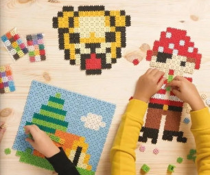 Micro Waffle 817 pièces + 4 fiches Marioinex 903025 Educ' Loisirs