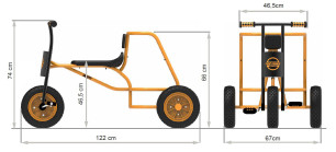 Tricycle Ben Hur Shuttle Trike Maxi 6/10 ans Top Trike Beleduc 64420 Educ' Loisirs